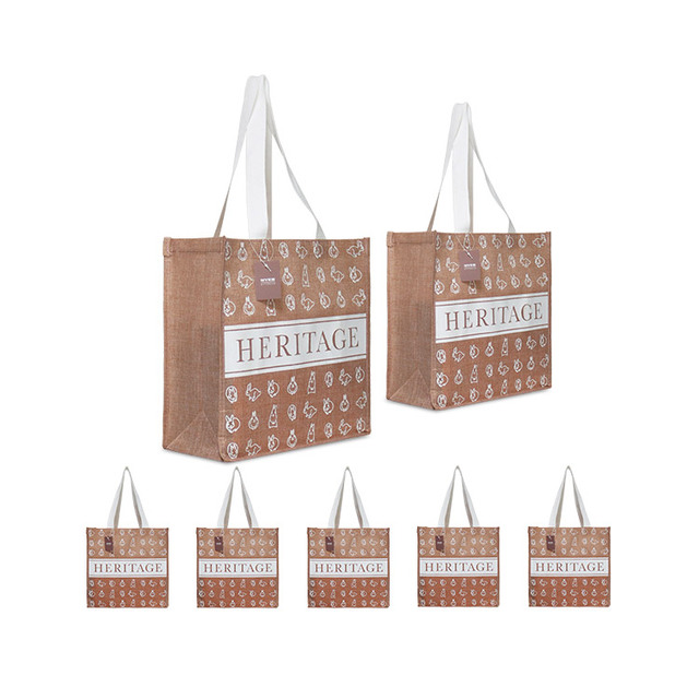 Australia's Largest Department Store Hessian Burlap Hand Bags Colored Jute Tote Bag Shopping Shoulder Bag