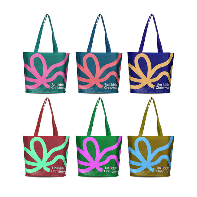 Promotional Round Bottom Reusable Pp Laminated Non Woven Polypropylene Shopping Tote Grocery Bag