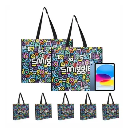 Custom Printing Biodegradable Large Boutique Cloth Retail  Eco Friendly Black Shopping Laminated PP Woven Tote Bag With Logo