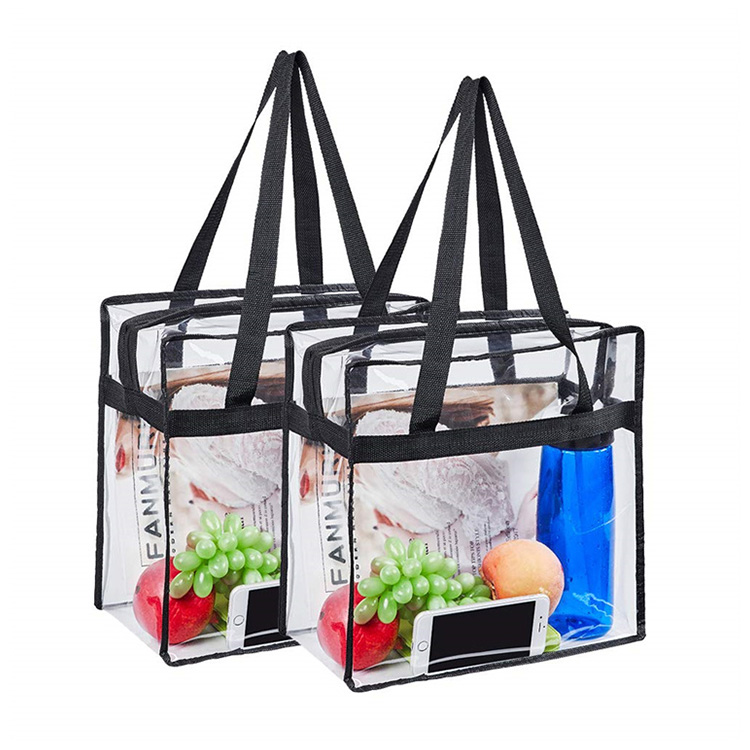Wholesale Reusable Multipurpose Single Shoulder Shopping Zipper Clear Pvc Bags