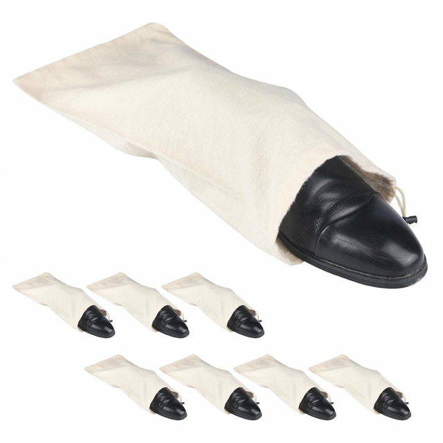 Storage Bags 100% Cotton with Drawstring for Men and Women for Travel Protecting Recycled Cotton Bag for Shoes Handbags Dust Pro