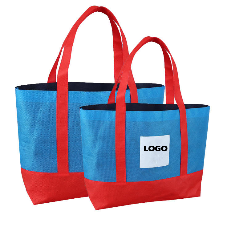 Custom logo Recycled Promotional Shopping Tote Bags Eco Friendly Recycle Non Woven Fabric Bag