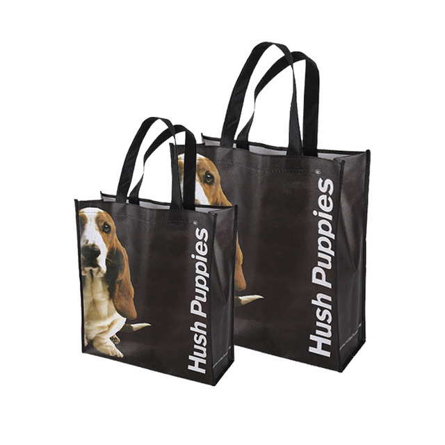 Wholesale Custom Logo Recycled Black Non Woven Shopping Tote Bag with Handles for Retail Gift Packaging Pet Store Promotion