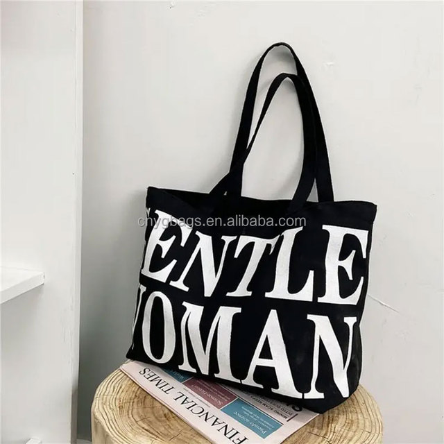 Eco Friendly Reusable Cloth Canvas Cotton Shopping Tote Bag With Custom Logo Printed