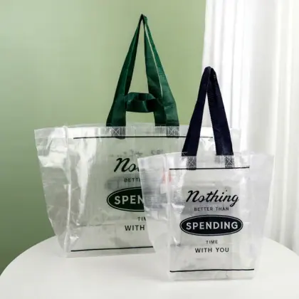China Factory  High Quality Waterproof PP Woven Bag Grocery Reusable Heavy Duty Supermarket Shopping Tote Bag with Logo