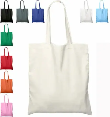 OEM&ODM Custom Printed Recycle Plain Organic Cotton Canvas Tote Bag Reusable Large Canvas Cotton Shopping Bag With Logo