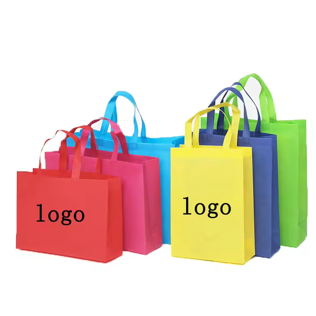 Custom Logo Colorful Eco-friendly Garment Cloths Non-woven Reusable Grocery Tote Shopping Bags Non Woven Bag