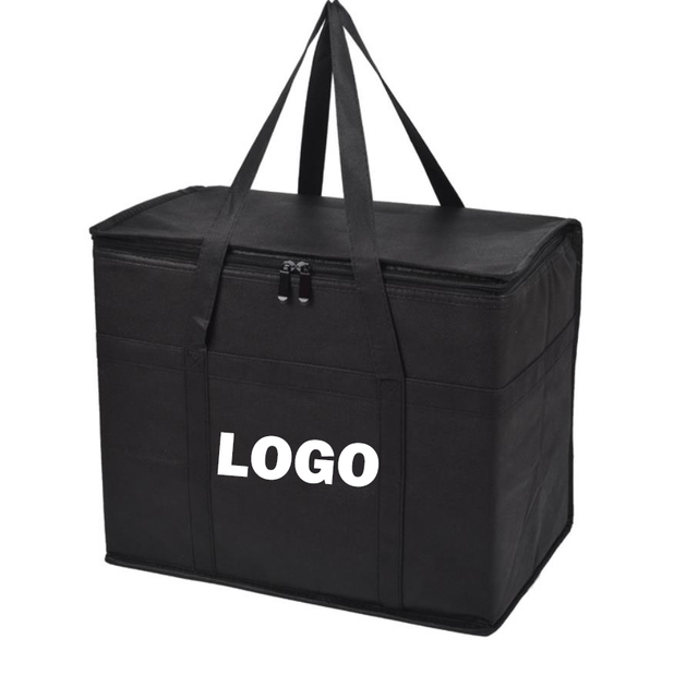Oem Odm Customized Printed Lunch Cooler Bag Portable Reusable Insulated Food Delivery Bag Grocery Bag with Logo