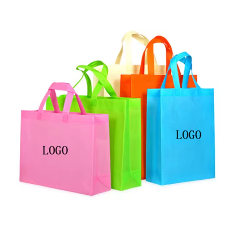 Factory Custom Non-woven Fabric Tote Bag, Wholesale Non Woven Tote Bag, Custom Logo Non Woven Shopping Bag