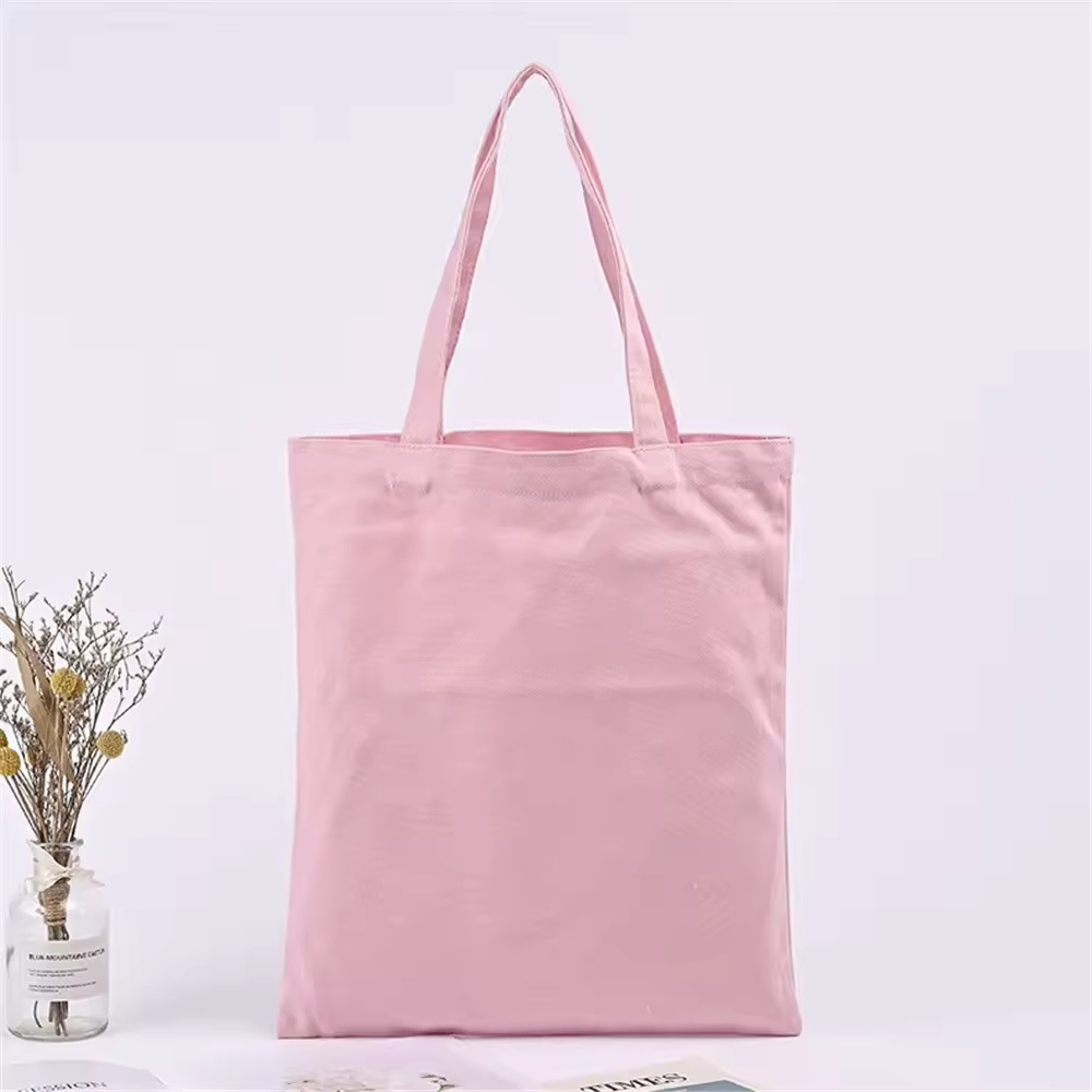 Fashion Solid Color Tote Bag Beige and Black Shopping Original Unisex Travel Canvas Bags Eco Foldable Shopper Totes Large Tote