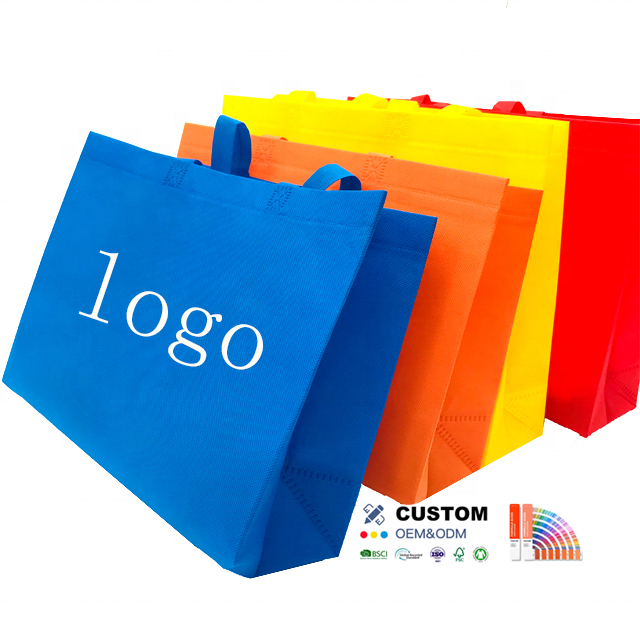 Promotional Pp Non-Woven Printed Tote Shopping Bag Wholesale/Printable Reusable Non Woven Shopping Bags With Logo