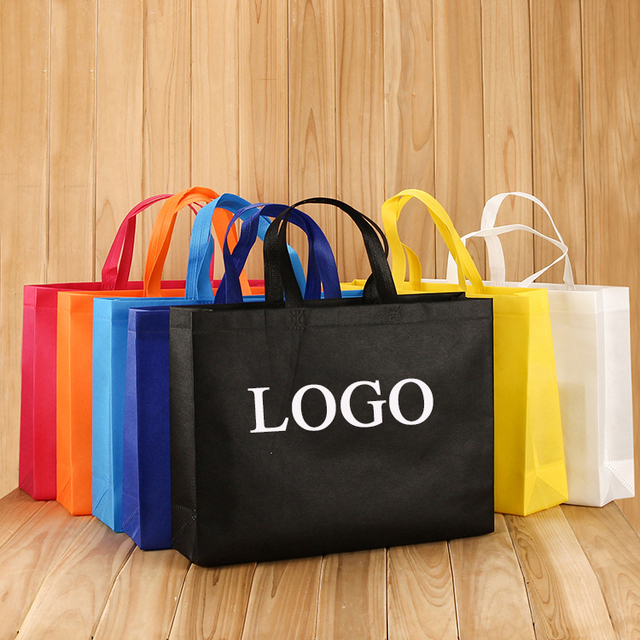 Customized Promo Bag Logo Print Heat Sealed Premium Non Woven Tote Bag Oversized Non Woven Promotional Shopping Bag