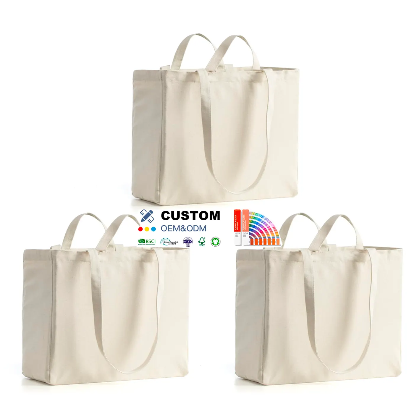 Shopping Bags Wholesale Plain Organic Reusable Foldable Custom Design Print Cotton Canvas Tote Bag Beach Shopping Bag With Logo