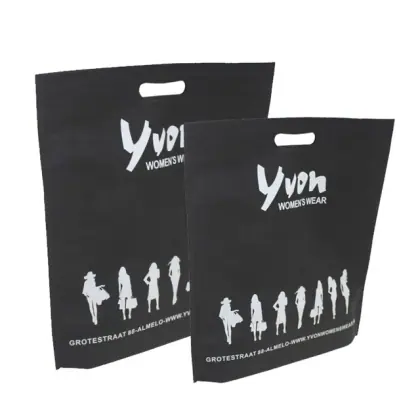 Cheap Promotional Printed Eco Friendly Recycled Ultrasonic Black Non Woven Shopping Bag Tote Bag Grocery Reusable Bag