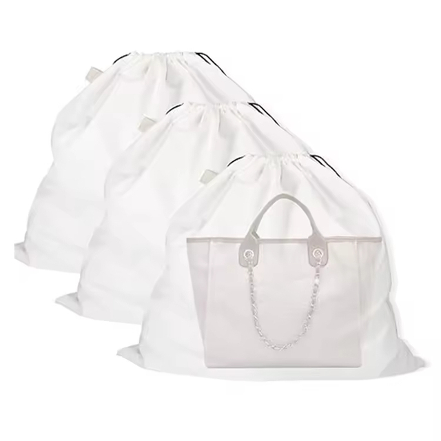 Wholesale Cotton Dust Bag Shoe Drawstring Bags High-Heeled Shoes Clear Window Drawstring Beam Travel Shoe Storage Bag