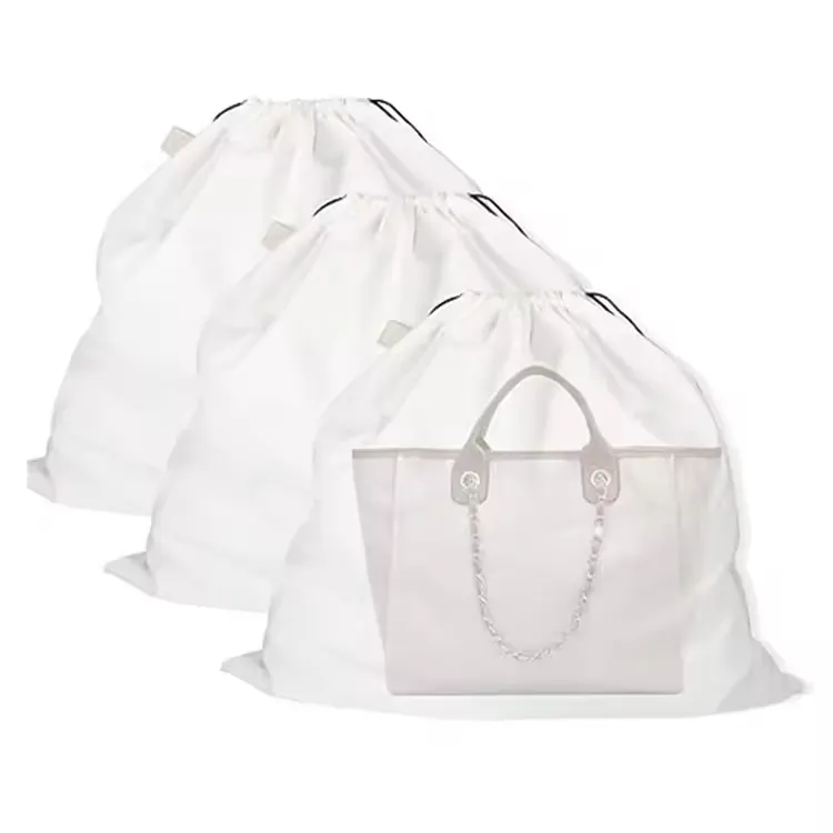 Wholesale Cotton Dust Bag Shoe Drawstring Bags High-Heeled Shoes Clear Window Drawstring Beam Travel Shoe Storage Bag