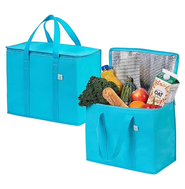 Custom Disposable Printed Portable Waterproof Large Wine Fish Beer Beach Non Woven Insulated Ice Lunch Pp Nonwoven Cooler Bags