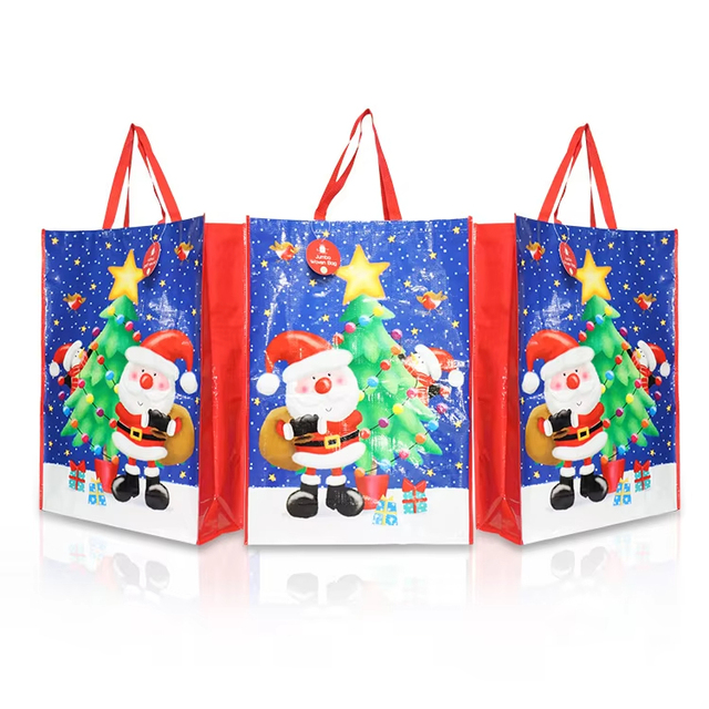 Reusable Gift Packaging Large Capacity PP Woven Shopping Bag for Heavy Duty Tote Bags With Custom Printed Logo