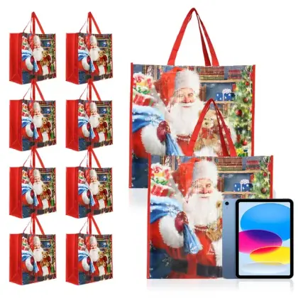 Full Color Printing Bopp Laminated Reusable Luxury Shopping Gift Christmas Pp Woven Jumbo Bags