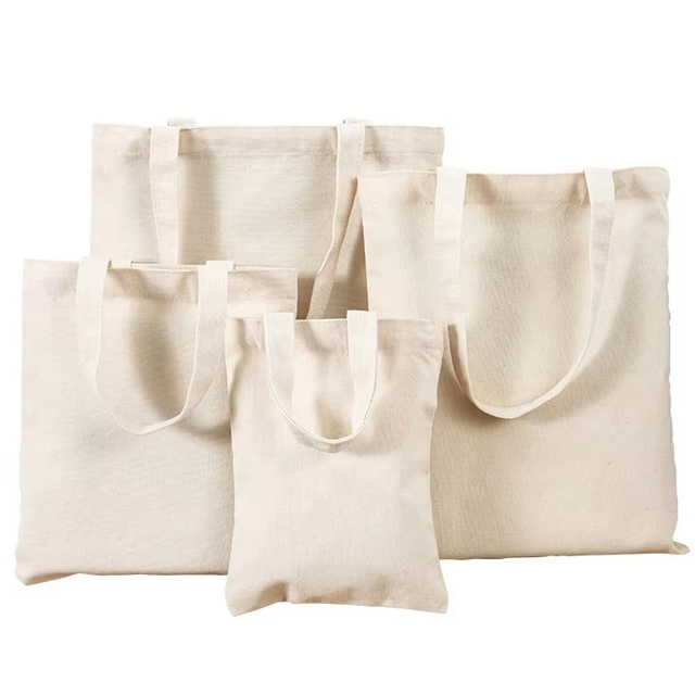 Wholesale Custom Portable Blank Double Shoulder Cotton Canvas Tote Bag Color Printing Logo