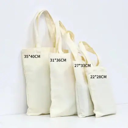 Promotional Personalized Blank Plain Cotton Canvas Bags Reusable Shopping Cotton Tote Bags With Custom Printed Logo