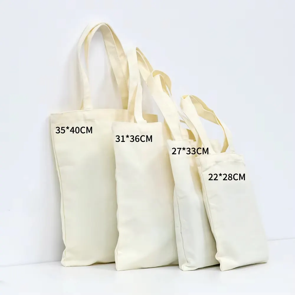 Promotional Personalized Blank Plain Cotton Canvas Bags Reusable Shopping Cotton Tote Bags With Custom Printed Logo