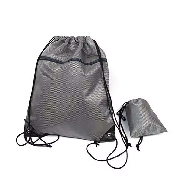 Good Reusable Waterproof Customized Logo Printed Backpacks Style String Bags 210D Polyester Drawstring Bags