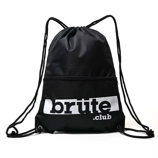 Promotional Wholesale Custom Logo Polyester Drawstring Bags Sport Nylon Backpack Waterproof Gym Fitness Drawstring Bag