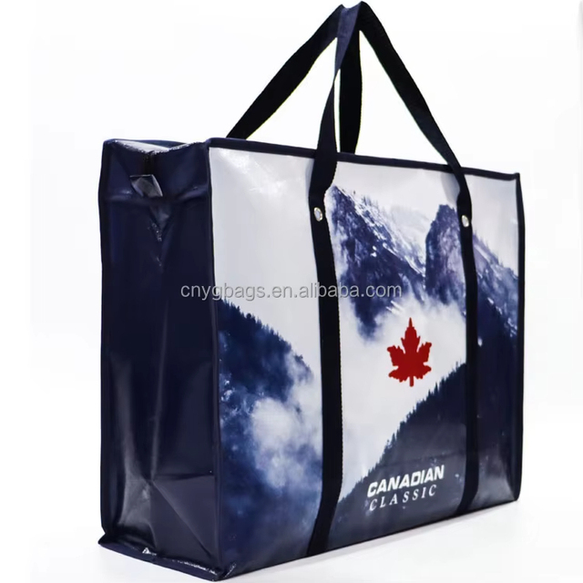 High Quality Customized Own Brand Recycled Laminated Pillow Bag Zipper Non Woven Storage Bag