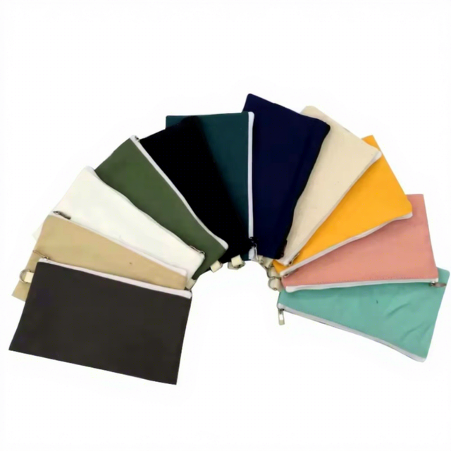 Wholesale Canvas Credit Card Small Change Wallet Slim Zipper Pure Color Women Long Wallet Coin Pocket Money Card Holder