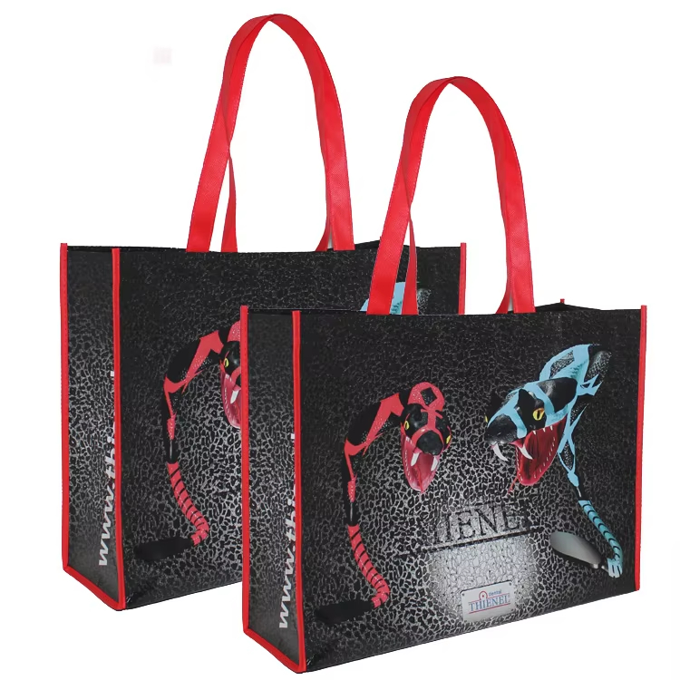 Wholesale Custom Logo Non Woven Shopping Bag Eco Friendly Large Reusable Tote Bag for Grocery Travel