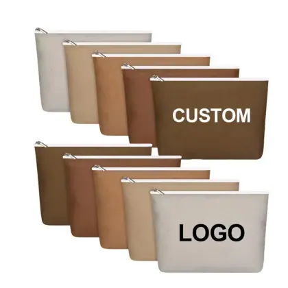 Women Custom Color Canvas Cosmetic Bag Travel Printing Make up Bag Toiletry Wash Organizer Case