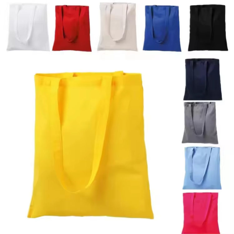 Custom Printed Eco Friendly Recycled Foldable Cotton Canvas Shopping Tote Bag With Logo