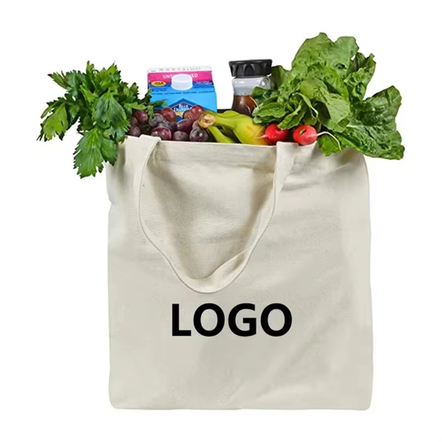 Factory Wholesale Customized Logo Plain Cotton Tote Canvas Bag Organic Cotton Canvas Shopping Bags