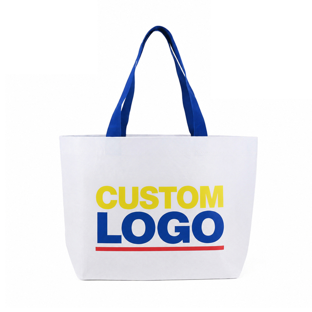 Multipurpose Laminated RPET Stitch Bonded Tote Bag Custom Recycled Eco Friendly Reusable Shopping Grocery Bag for Daily Use