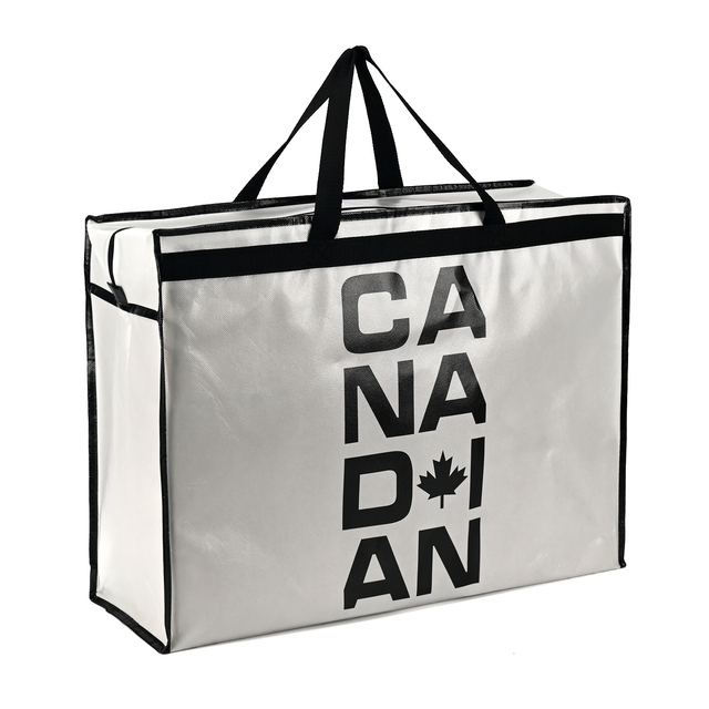 Custom Logo Large Heavy Duty Promotion Recycled Reusable Laminated PP Woven Moving Storage Tote Bags for Clothing With Zipper