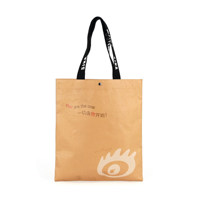 Factory Customized Full Color Print Tyvek Paper Tote Shopping Bag Reusable Wholesale Promotional Gift Handbag