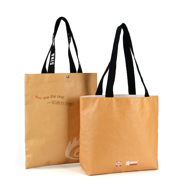 Factory Custom Logo Eco Friendly  Washable Tyvek Paper Tote Bag Waterproof Tear Resistant Reusable DuPont Paper Shopping Bag