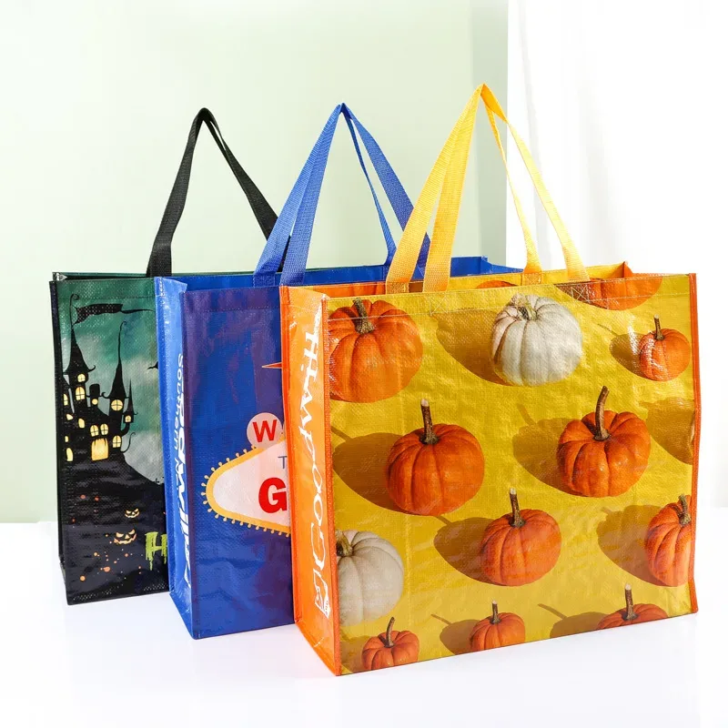 Factory customized handbags spot snakeskin bags advertising laminated shopping bags color printing laminated packaging waterproof plastic set