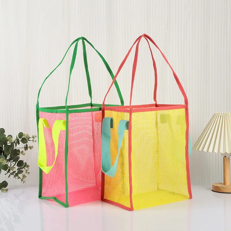 Korean-style PVC hand-improved mesh forked ear plastic bag ins with hand gift transparent bag packaging gift bag